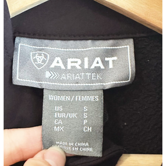 Ariat Womens New Team Softshell Jacket Small Black Full Zip Equestrian Riding - Picture 4 of 8
